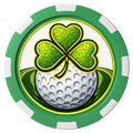 Lucky Clover Composite "Poker Chip" Ball Marker