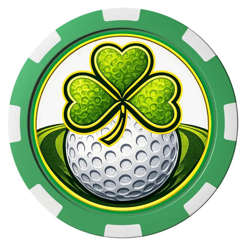 Lucky Clover Composite "Poker Chip" Ball Marker